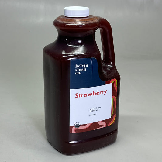 KELVIN SLUSH CO. (4 PACK) Strawberry Organic Frozen Cocktail Mix 64 oz