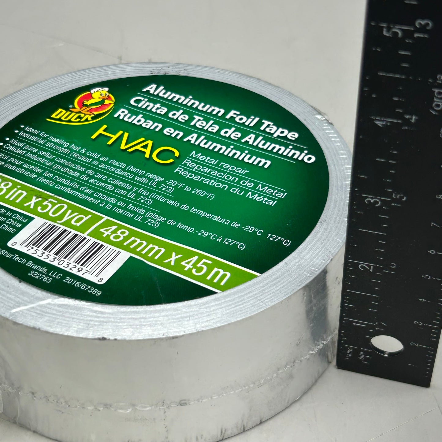 DUCK (3 PACK) Aluminum Foil Tape For Metal Repair 1.88"x50YRDS Silver (New Other- Slightly Distressed Packaging)