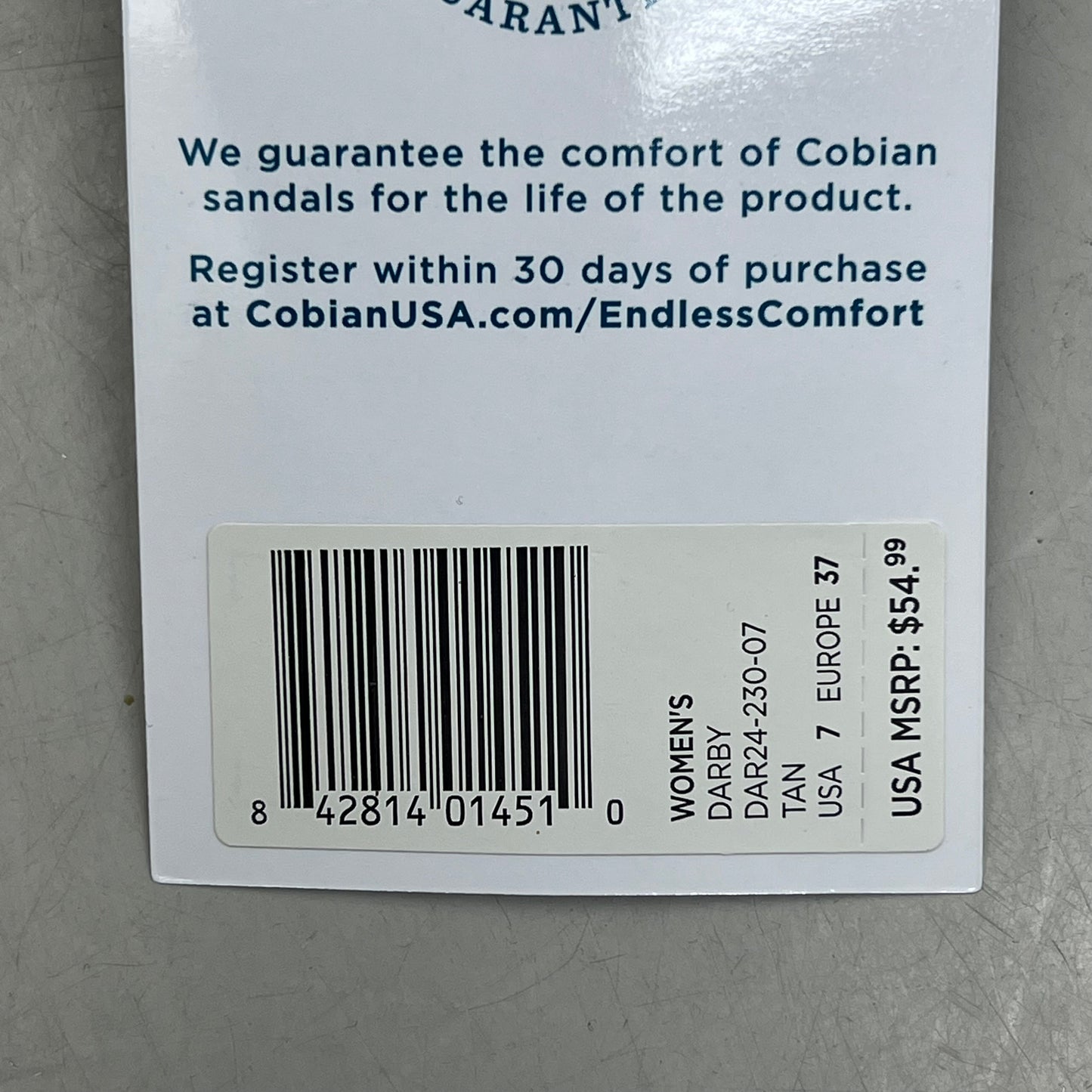 COBIAN Darby Synthetic Suede Strap Sandals Women's Sz 7, EU 37 Tan DAR24-230-7