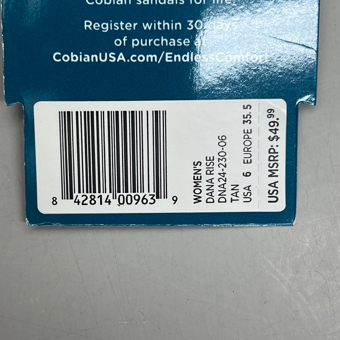 COBIAN Dana Rise Elevated Flatform Style Slide Women's Sz 6 Tan DNA24-230-06