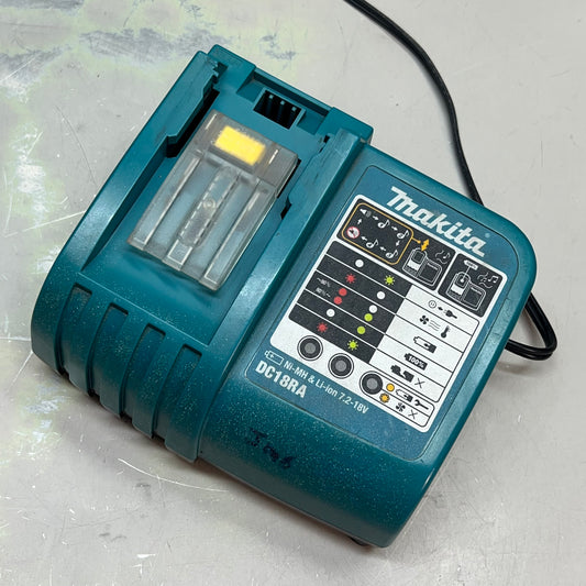 MAKITA Rapid Battery Charger Forced Air Cooling Fan 18v Black/Blue DC18RA (Used)