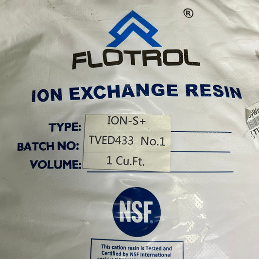 FLOTROL Ion Exchange Water Softener Resin Sz 1 cu ft 50lb TVED433