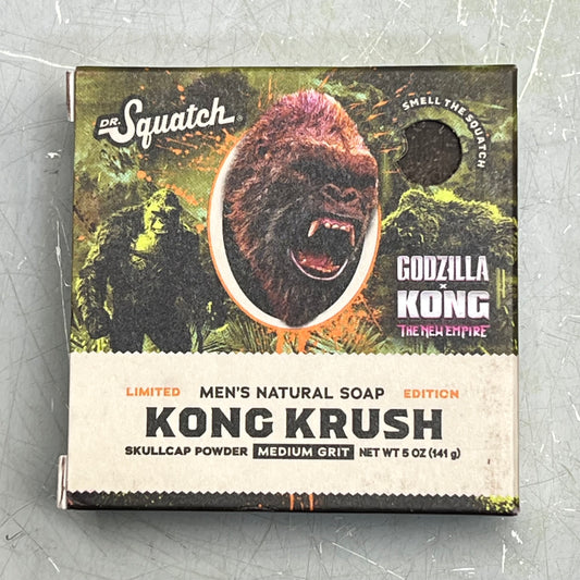 DR SQUATCH (2 PACK) Kong Krush Medium Grit Natural Bar Soap LIMITED EDITION 5 oz
