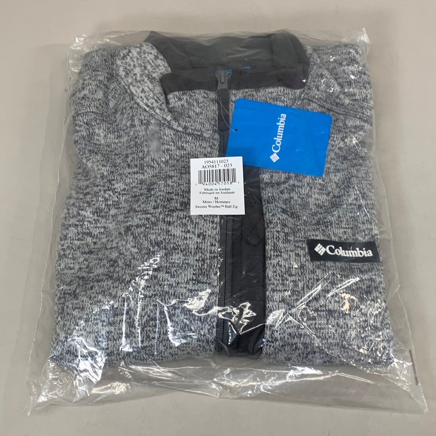 COLUMBIA Sweater Weather Fleece Full Zip Jacket Men's Sz M Heather Grey