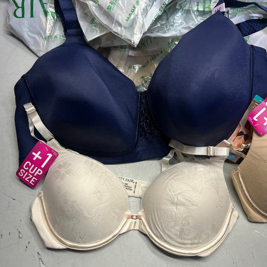 ZA@ VANITY FAIR Lot Of Assorted Style Bras Women's Variety of Sz Tan/Black/White