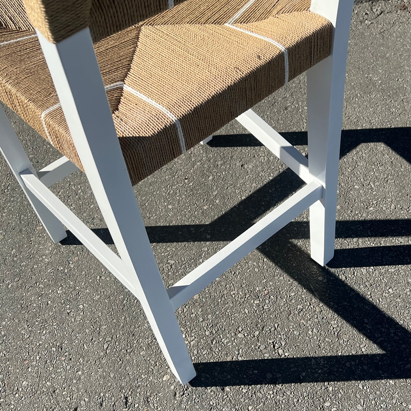 ZA@ COURTNEY LEACH Bohemian Design Talli Natural Stool 29.5"x21"x23" Brown/White 249-13888-HD