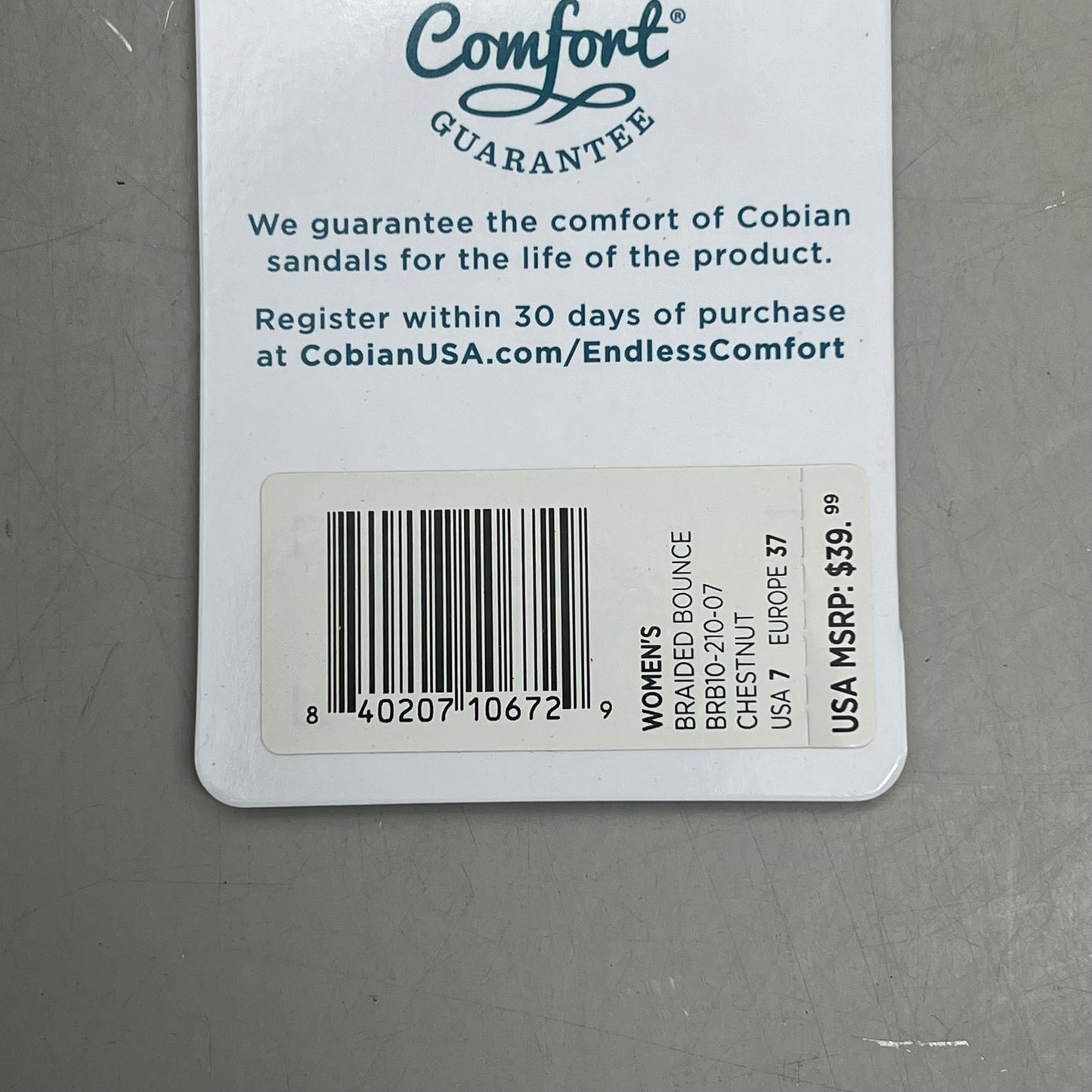 COBIAN Braided Bounce Sandals Women's SZ 7, EU 37 Chestnut BRB10-210-7