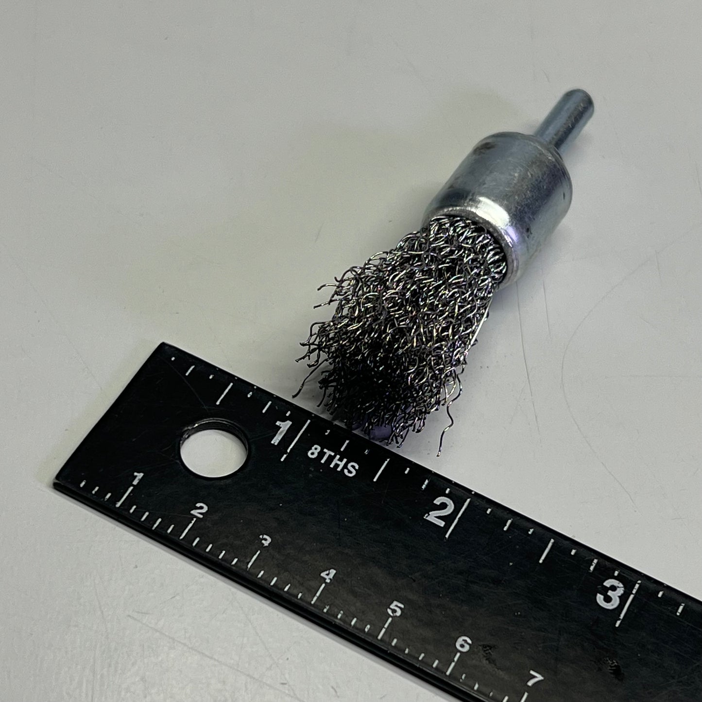 (5 PACK) Crimped Wire End Brush Stainless Steel 3/4" Dia 5/8" Post Chrome