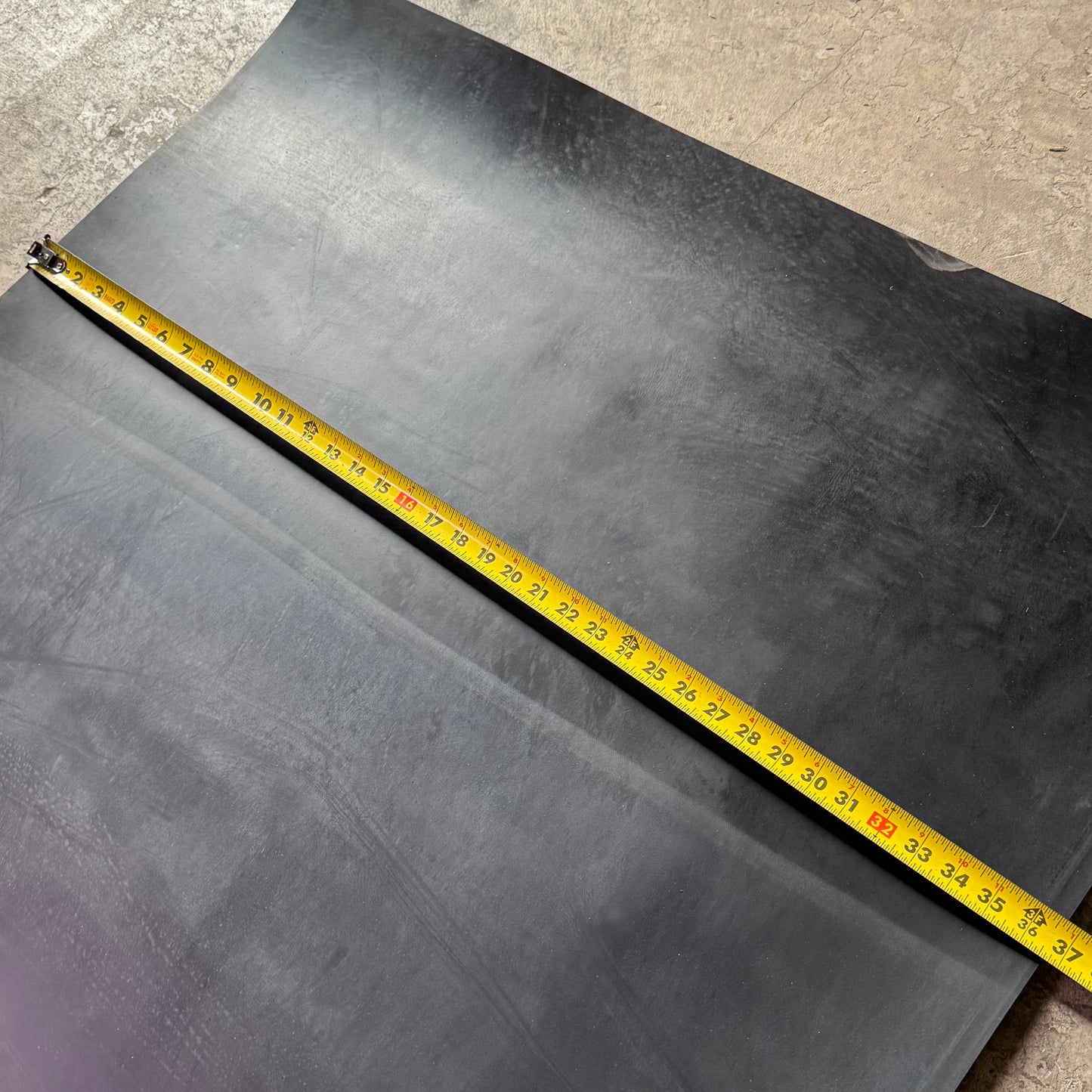 Economy Grade Neoprene Rubber Roll 60A Durometer 3/8" Thick x 36" Wide x 25 ft Long Black