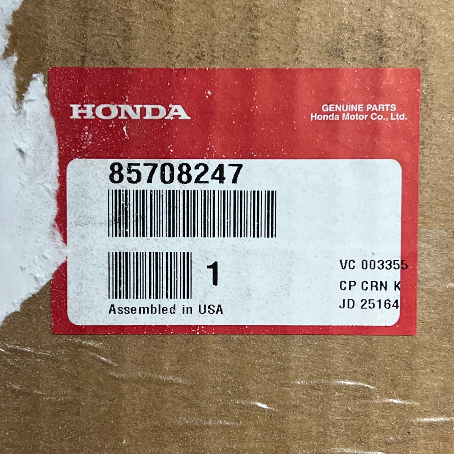 HONDA Genuine OEM Mirror Assembly R *99 85708247