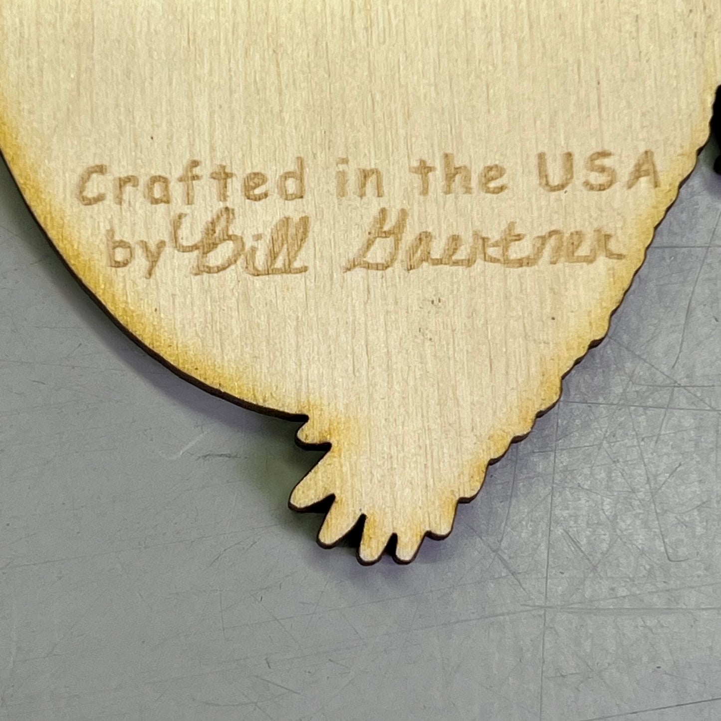 (2 PACK) American Eagle w/ Flag Lasered Wood Magnet Souvenir From JUNEAU, AK