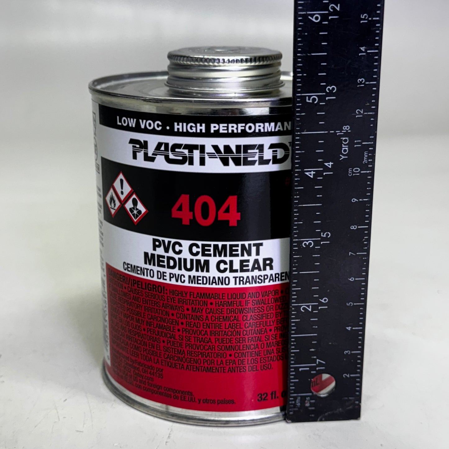 PLASTI-WELD (2 PACK) 404 PVC Cement Medium Clear 32 fl oz Fittings to 6" 40436SV