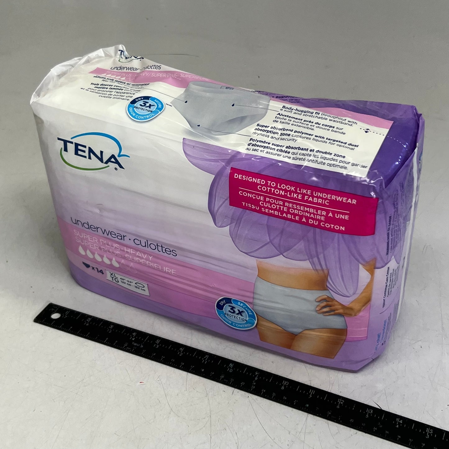 TENA (14 PACK) Super Plus Heavy Protective Underwear for Women Sz XL White 35108-13