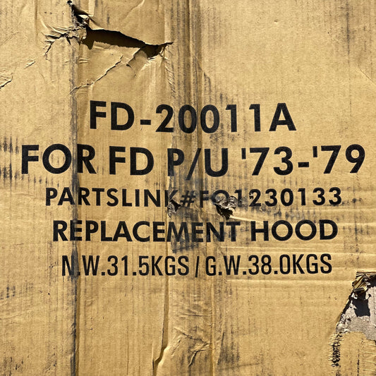 ZA@ Pallet of TONG YANG Hood for Ford F-Series Trucks & Bronco 1973-1979 Black FO1230133 (AS-IS)