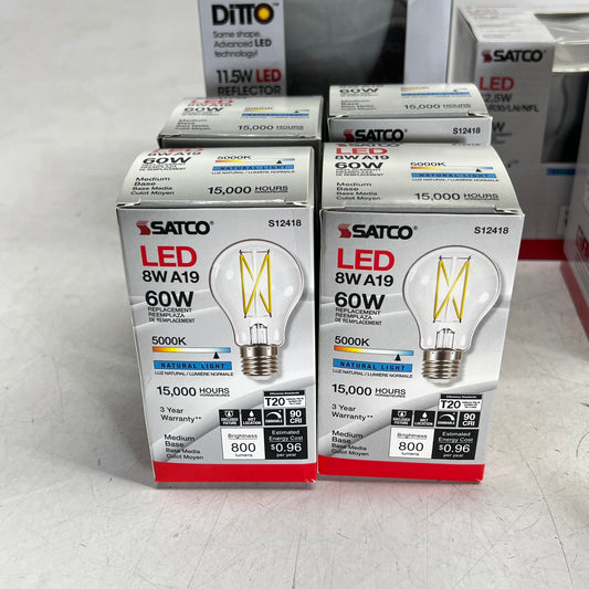 ZA@ SATCO (10 PACK) Lot Of Assorted Light Bulbs