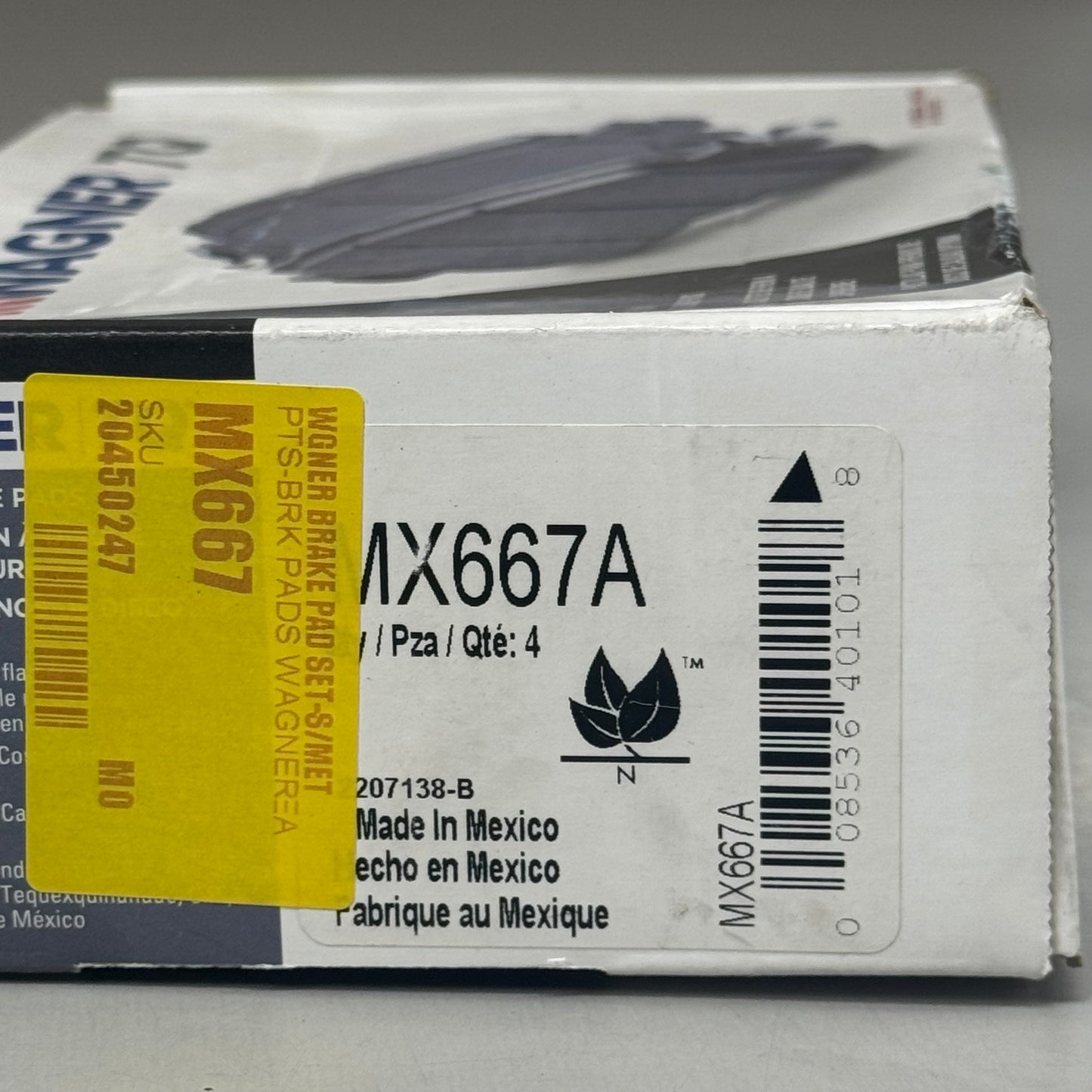 WAGNER Rear Semi-Metallic Brake Pads For Ford & Mercury Models Grey MX667A