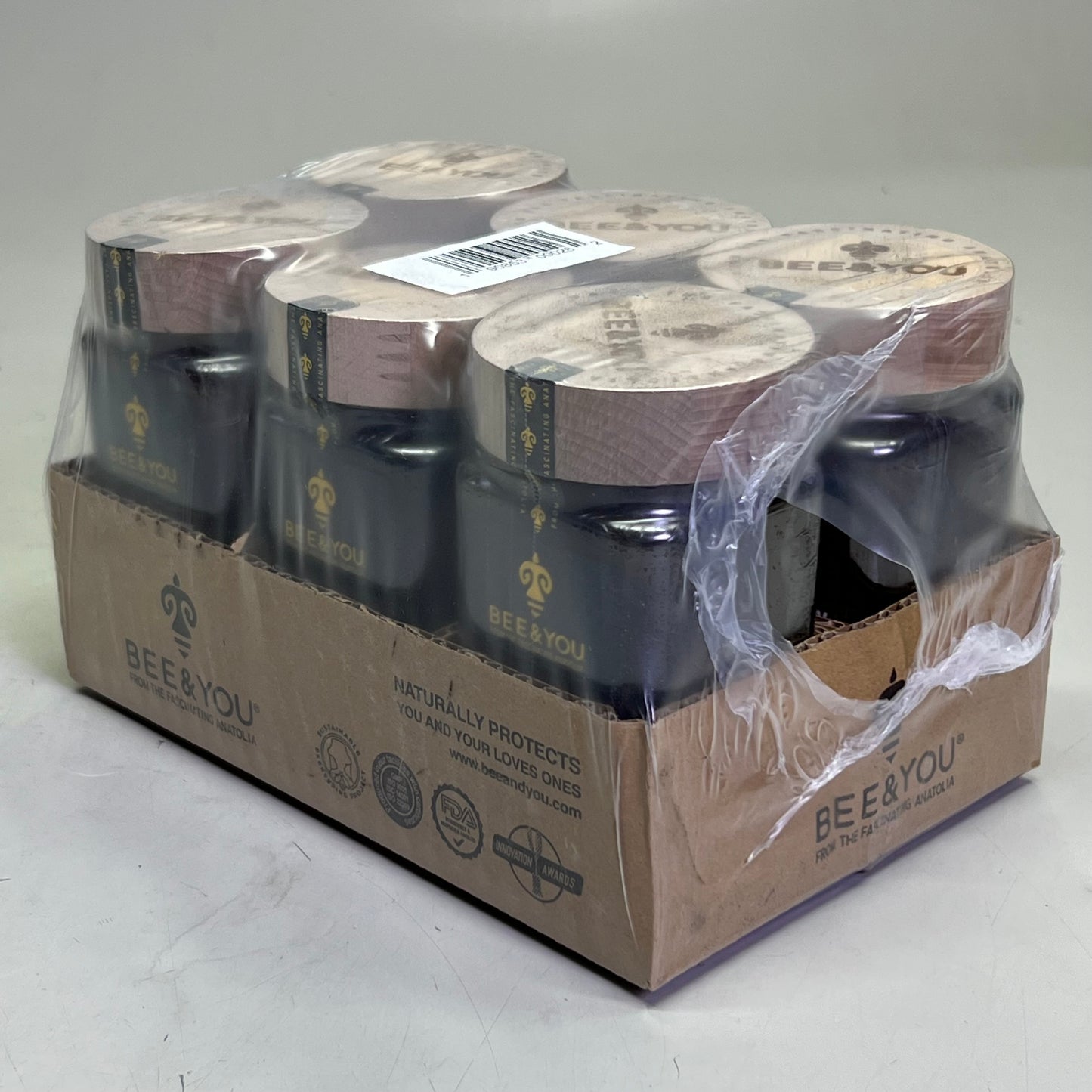 BEE & YOU Pine Raw Honey Honeydew Honey 10.6 oz Brown BB 07/27