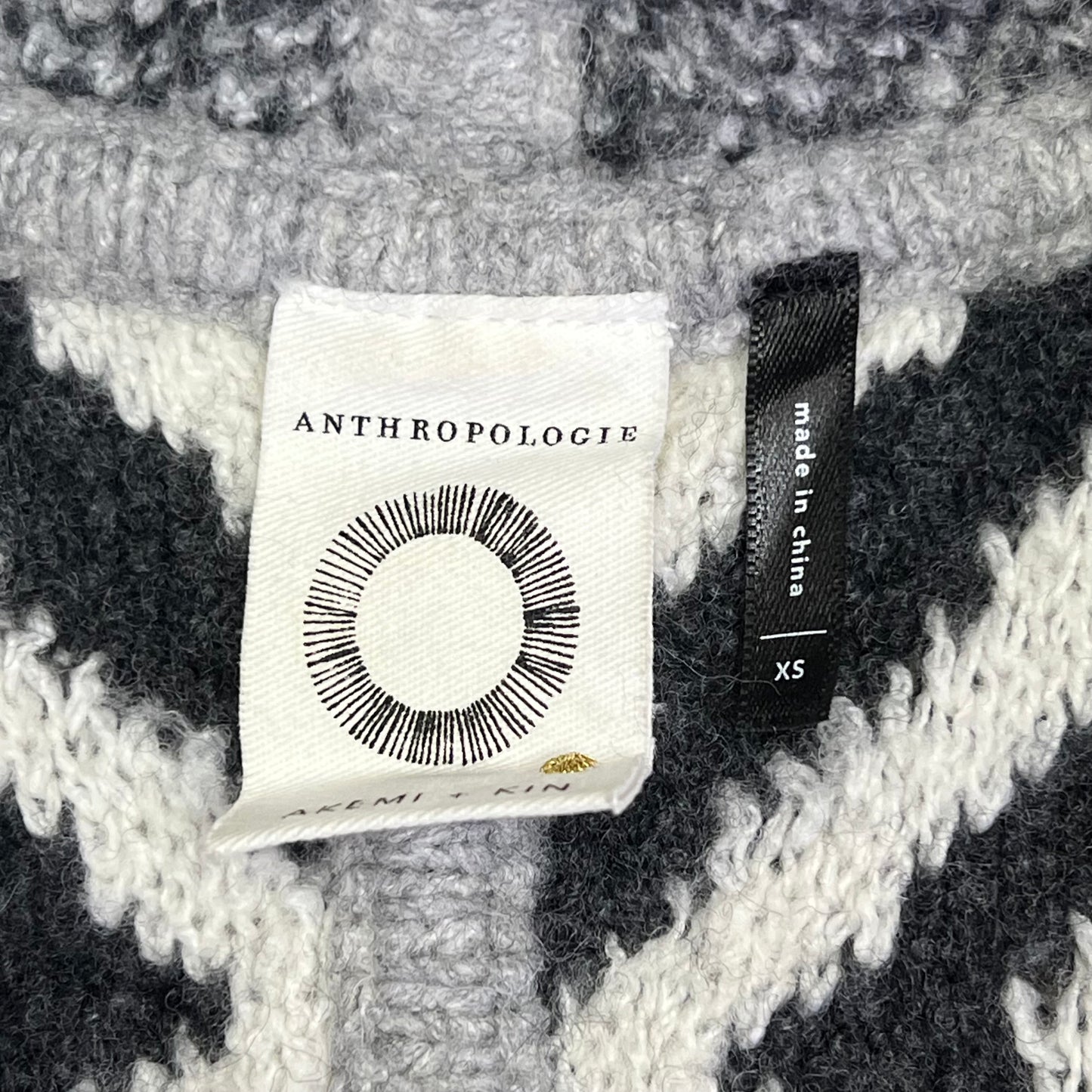 ANTHROPOLOGY Llama & Alpaca Knit Cardigan W/ Hood Women's Sz XS Grey