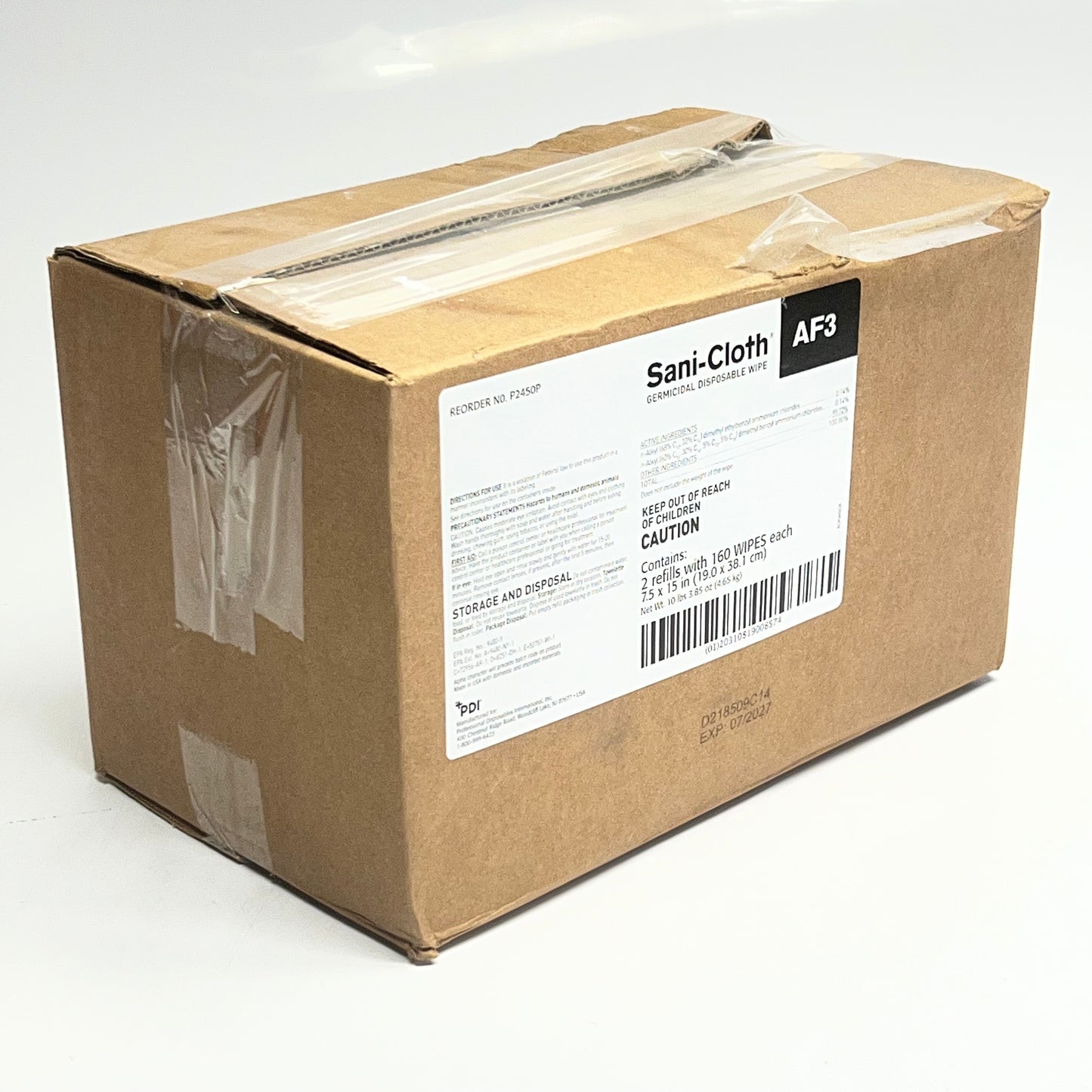 PDI (2 PACK, 160 WPES EACH) AF3 Sani-cloth Germicidal Disposable Wipes Sz Extra Large BB 07/27