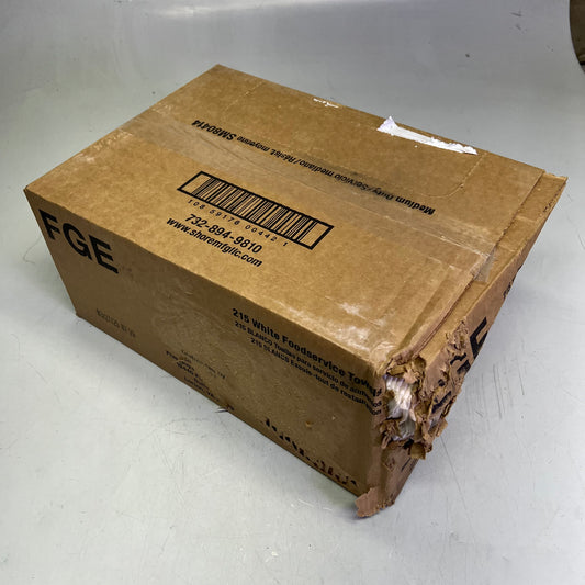 ZA@ FGE (215 PACK) Disposable Food Service Towels Medium Duty White SM80414 (As-is)