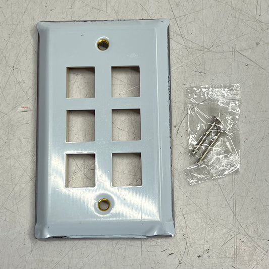 LEVITON (3 PACK) Quick Port Wallplate Brushed Stainless Steel Finish 43080-1S4
