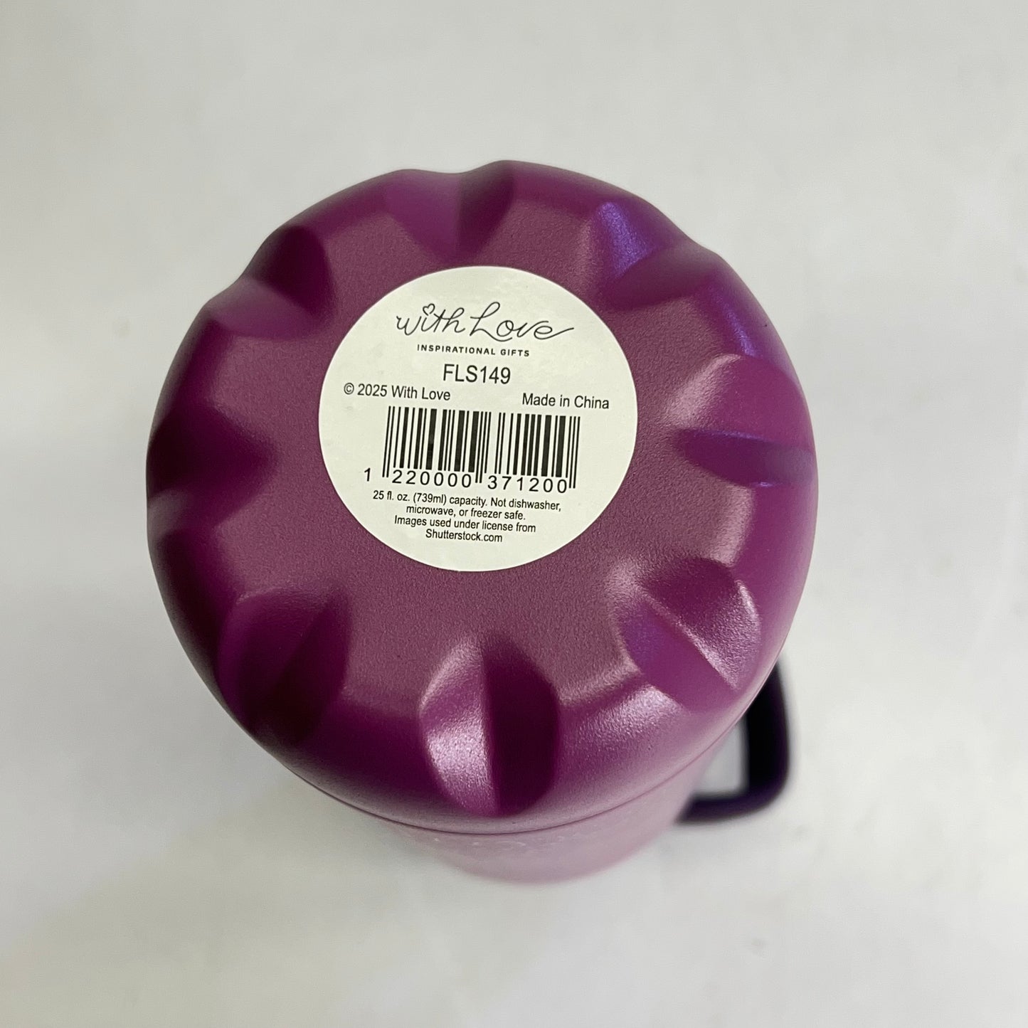 CHRISTIAN ART GIFTS Pray Floral Stainless Steel Water Bottle 24 Fl Oz Purple