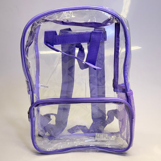 BWAP 17" Clear Plastic Backpack 17" x 12" x 6" Color Lavender BP1643