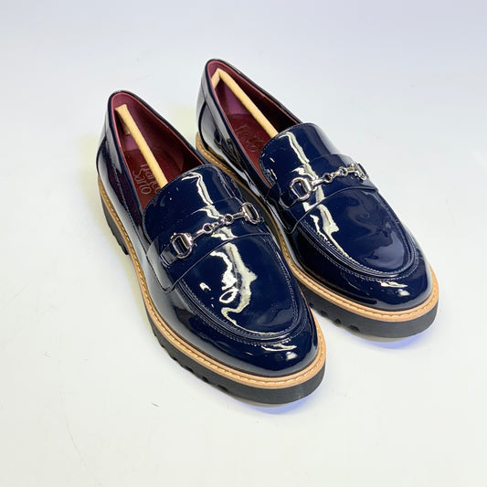 FRANCO SARTO Platform Carolynn Tassel Loafer Womens Sz 8-1/2 M Inky Navy 06919
