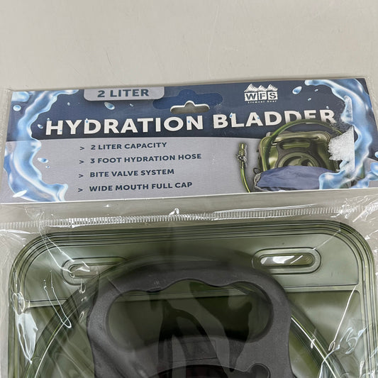 WORLD FAMOUS SPORTS Hydration Bladder 2 Liter 3.6"x7"x1" Forest Green XHB-BDR