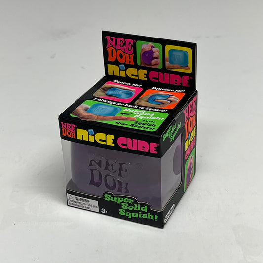 NEE DOH (3 PACK) Nice Cube Super Solid Squish Collectable Pink, Blue & Purple