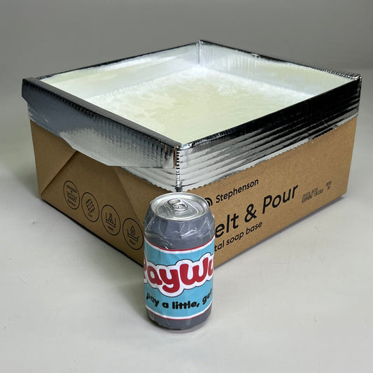 STEPHENSON Melt & Pour Crystal Clear Soap Base Sz 12" L X 11" W X 6.5" H