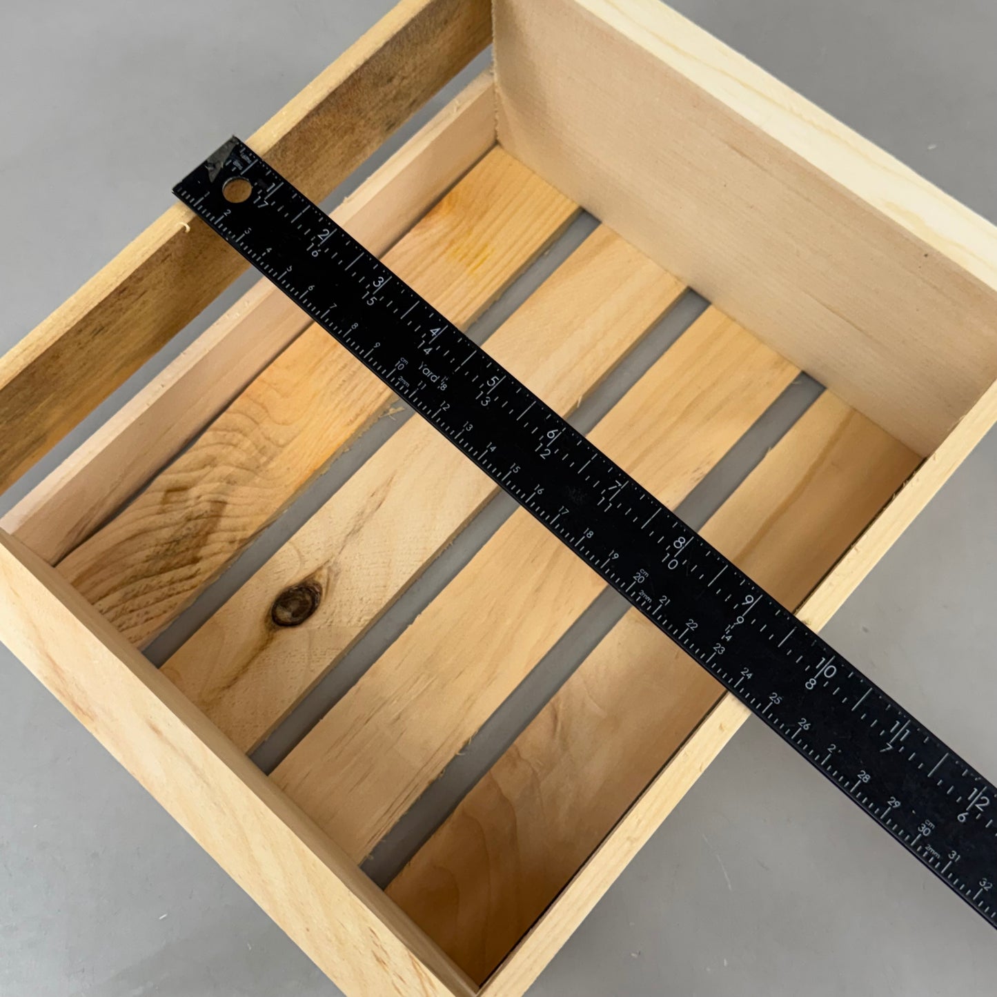 MAKE MARKET (8 Pack) 11" Half Wood Crate 11" Unfinished
