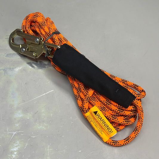 PMI Access Pro Rope W/ Steel Snap Hook 11mm x 32' Orange/Black IR110OB010P