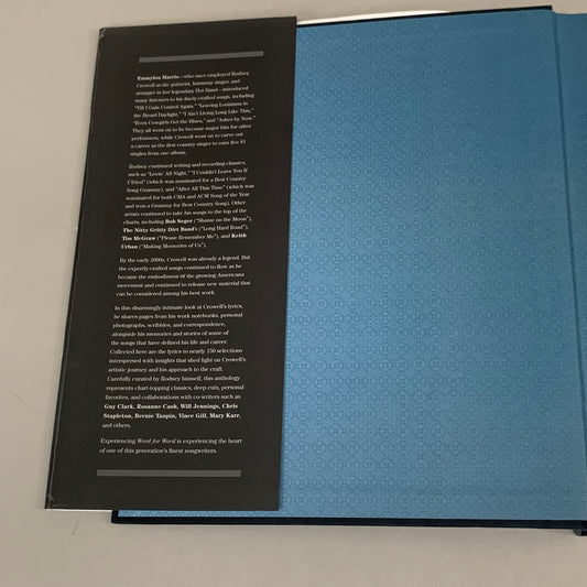 BMG Rodney Crowell Word For Word (Used Good-See Images) 248 Pages