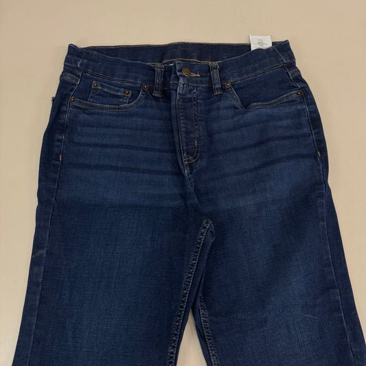 DENIM & CO. Easy Stretch Slim Leg Buttonfly Women's 10 Denim Blue