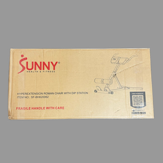 SUNNY Hyperextension Roman Adjustable Chair for Home gym Black/Red SF-BH620062