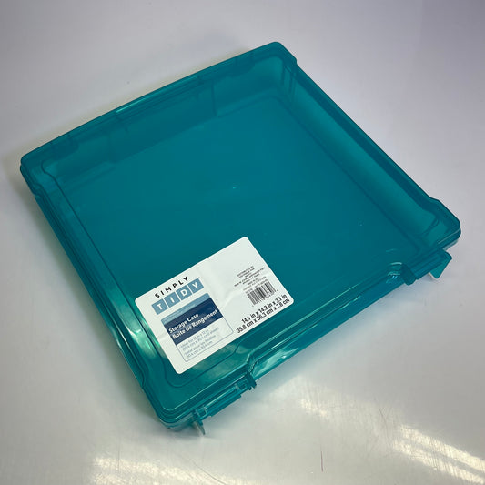 SIMPLY TIDY (2 PACK) Craft Storage Case For Scrapbooking 12"x12" Aqua 537276