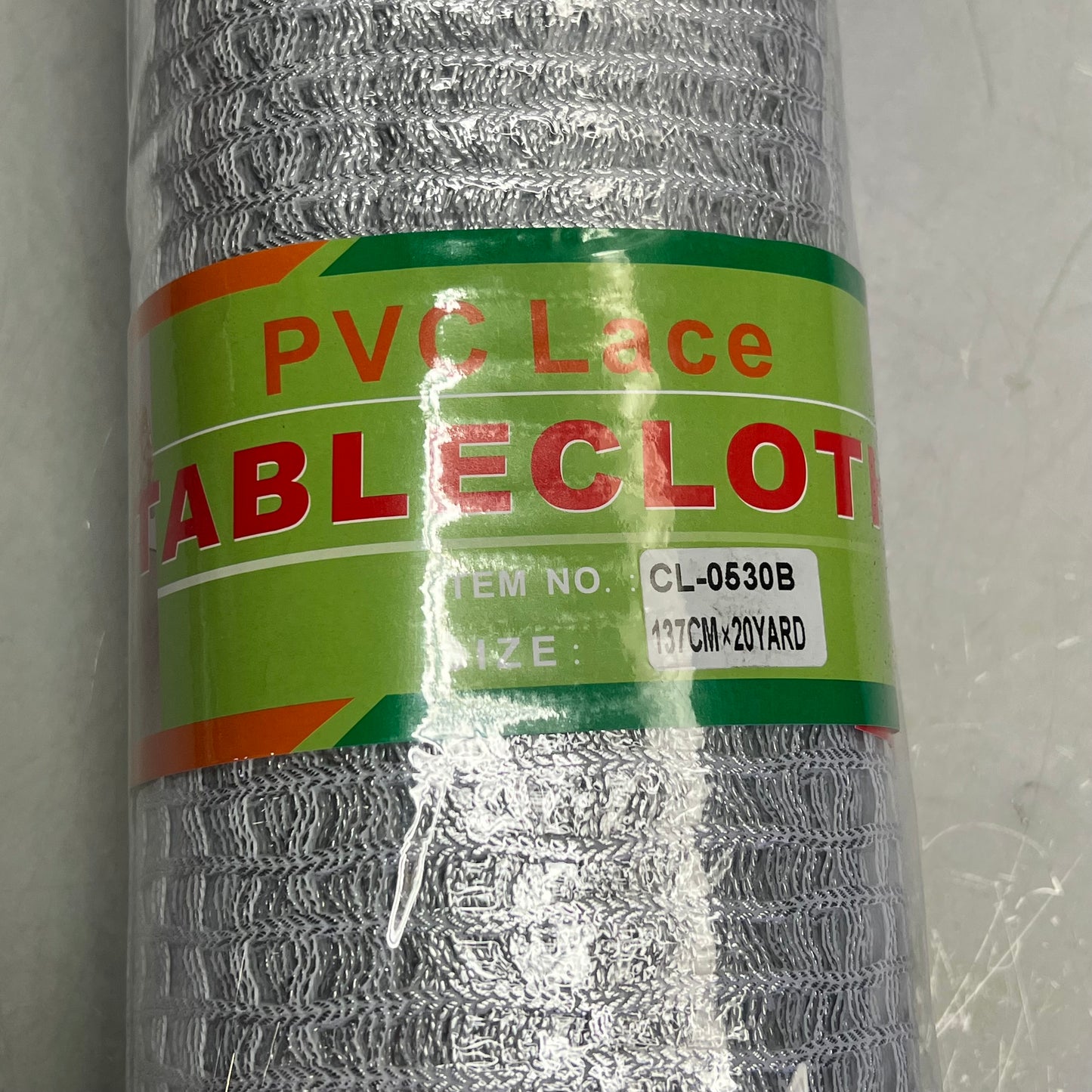 PVC Shimmer Checkered Dinning Tablecloth 54"x60" Silver/Clear