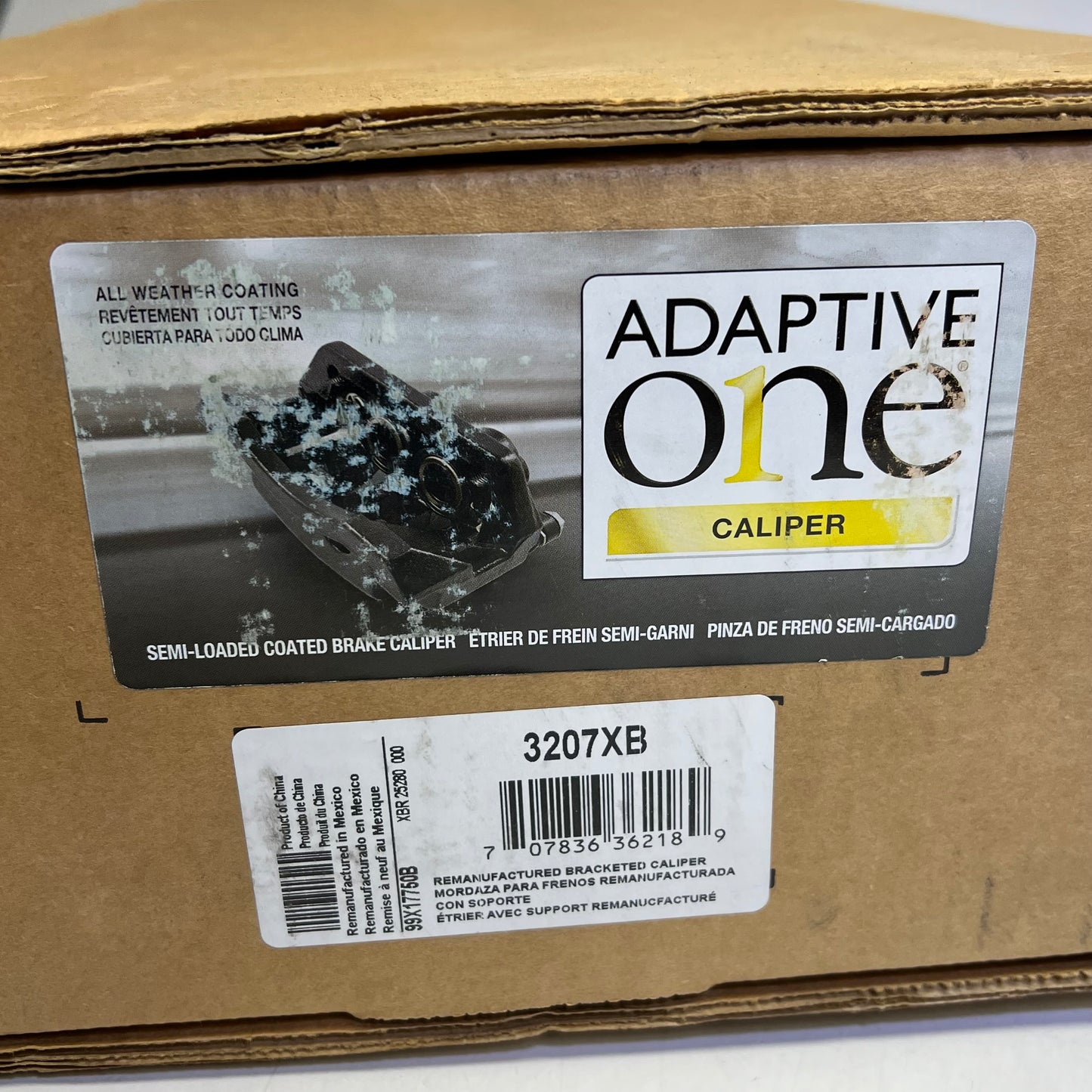 ADAPTIVE ONE Napa One Brake Caliper Dual Piston Floating Remanufactured 3207XB