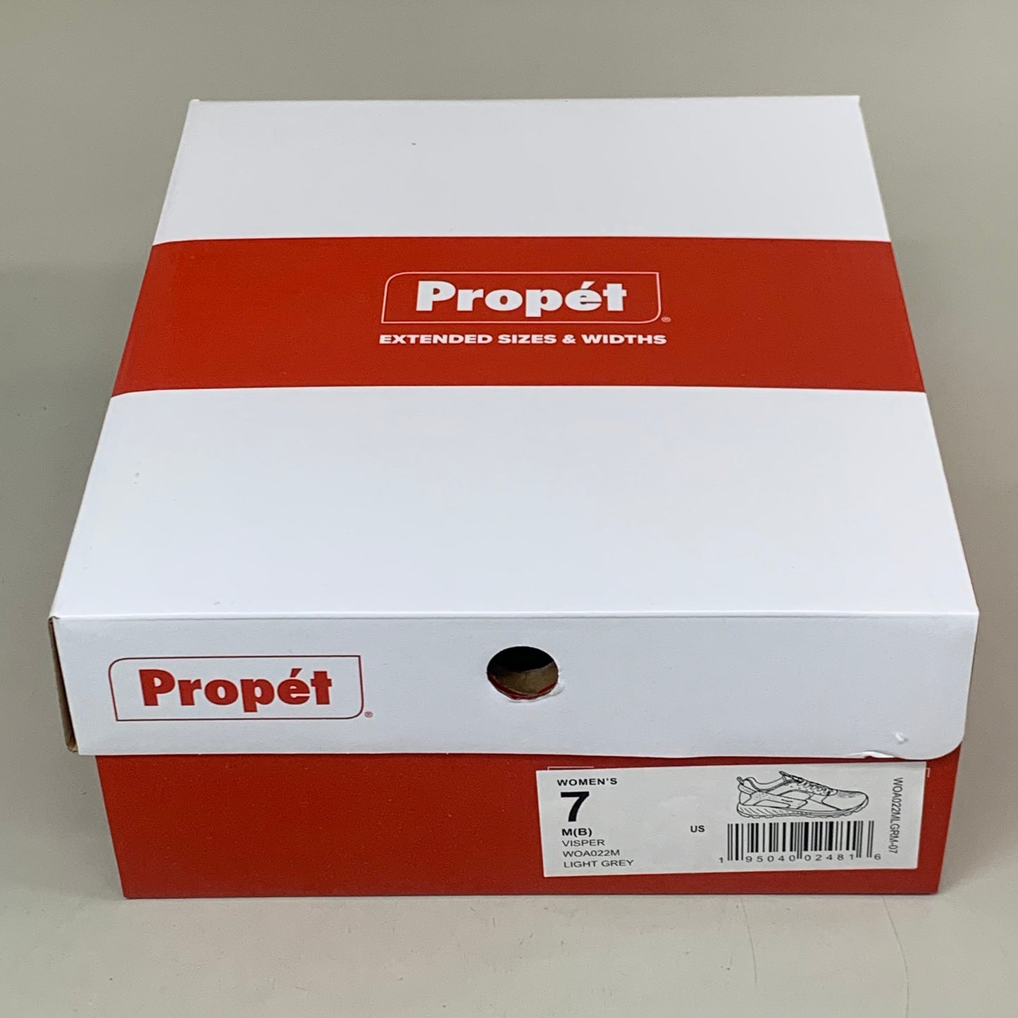 PROPET Visper Diabetic Hiking Sneaker Orthotic Women's SZ 7 Light Grey WOA022MLGRM-07