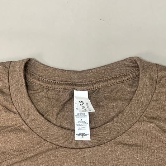BELLA + CANVAS (12-PACK) Unisex Crewneck Short Sleeve Tees Sz S Heather Brown (New)