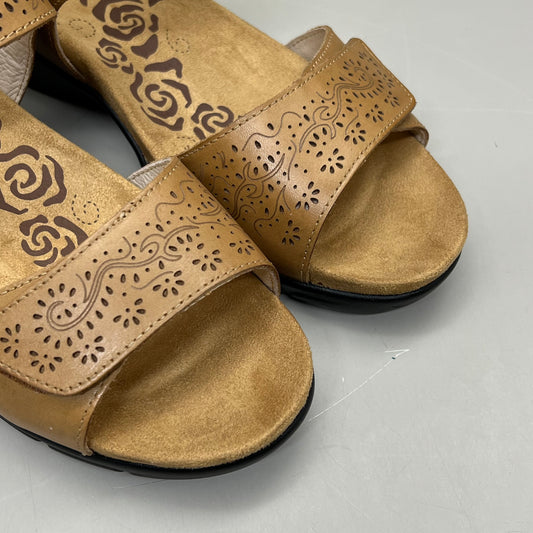 PROPET Wanda Sandal w/Wedge Heel Design Womens Sz 8.5 XX WIDE (4E) Tan WSX203L