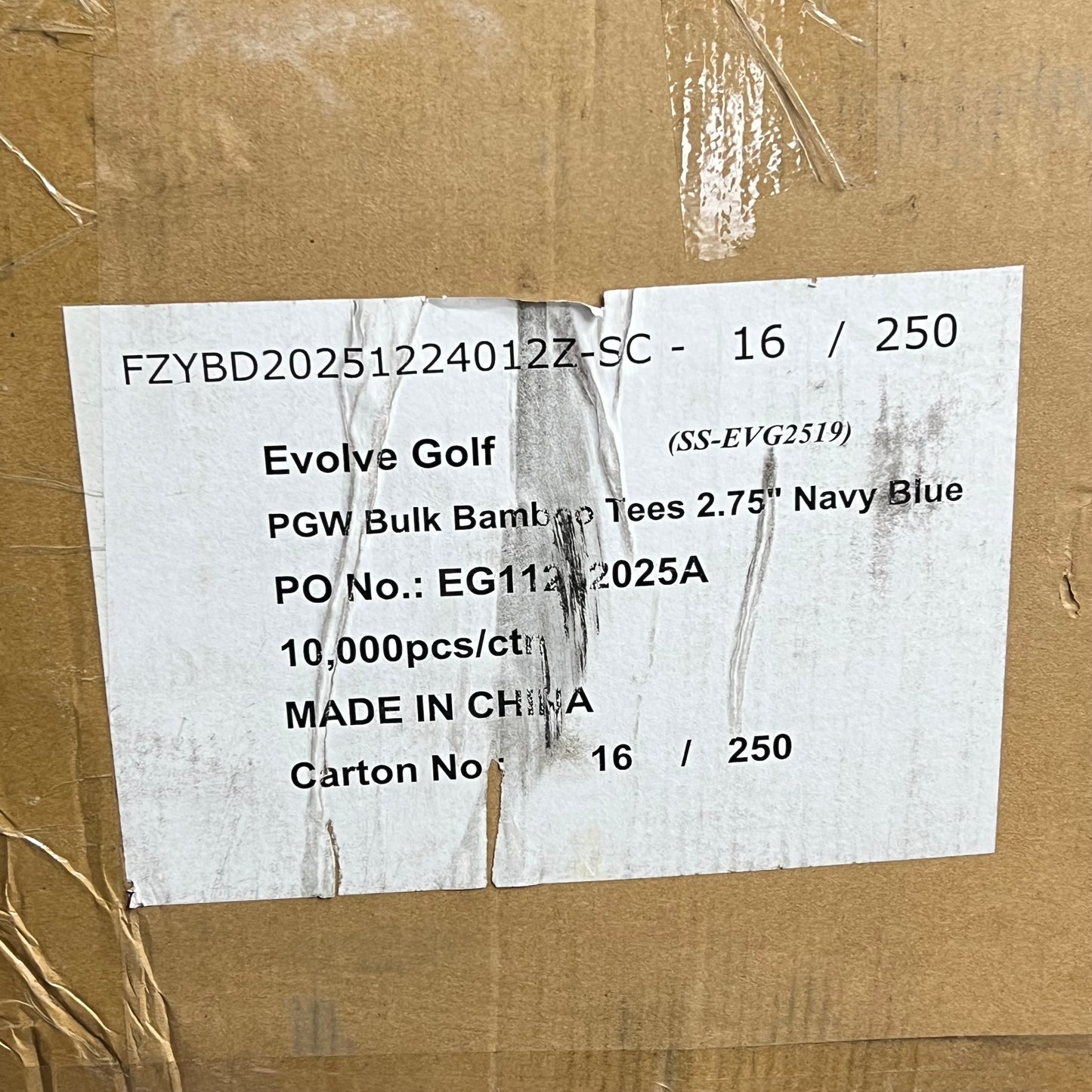 EVOLVE (10,000 PACK) Project Good Woods Bulk Bamboo Golf Tees 2.75" Navy Blue