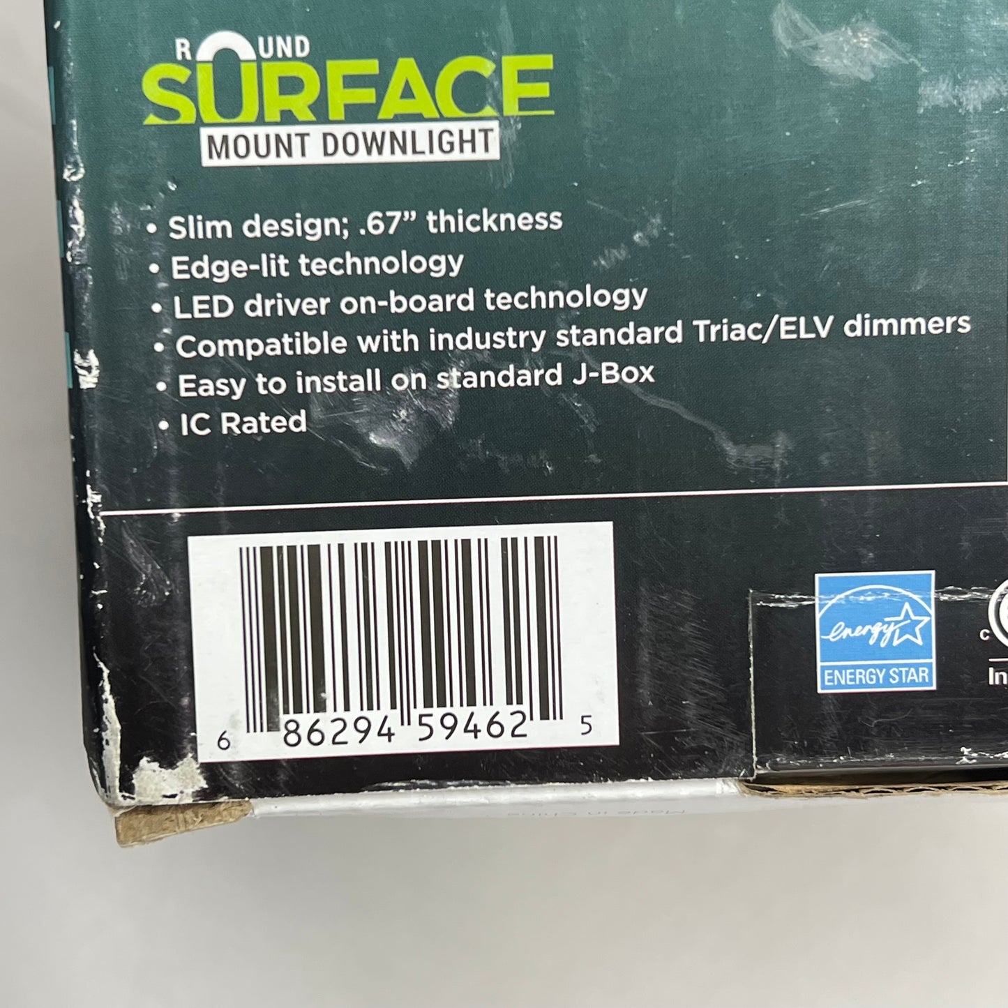 ZA@ PORTER LIGHTING Round Led Surface Mount Downlight 5' Dia PT-DLSM-R-51-10W-3CCT