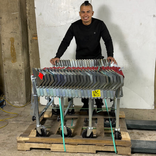 FMH CONVEYORS Flexible Gravity Skate Wheel Conveyor Sz 30” H 0333481