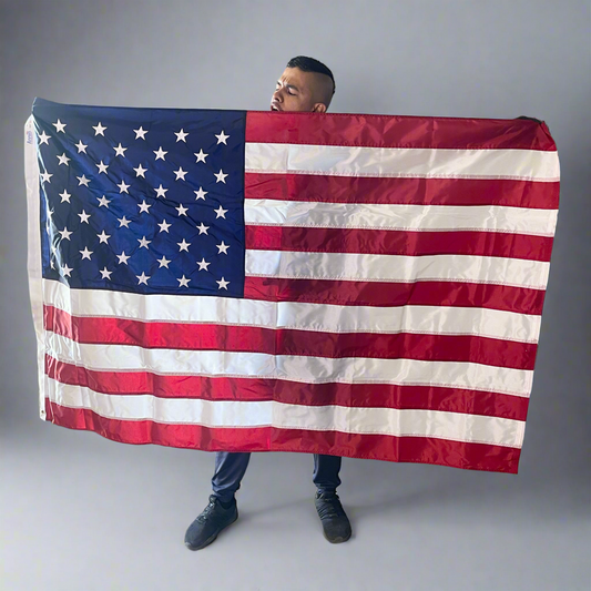 ANNIN American Flag USA Made Nylon UV Resistant 4'x 6' Red, White & Blue 3JN77