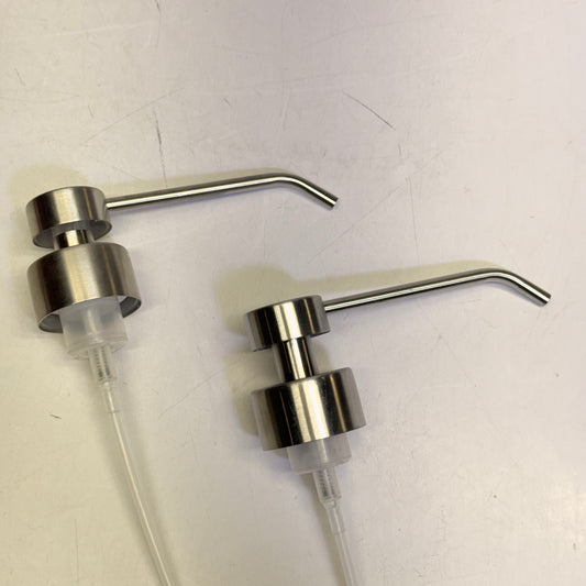 ZA@ HOME STORE (2 PACK) Elegant Flat Top Stainless Steel Nozzles For 1 Gallon Sz Nickel AS-IS