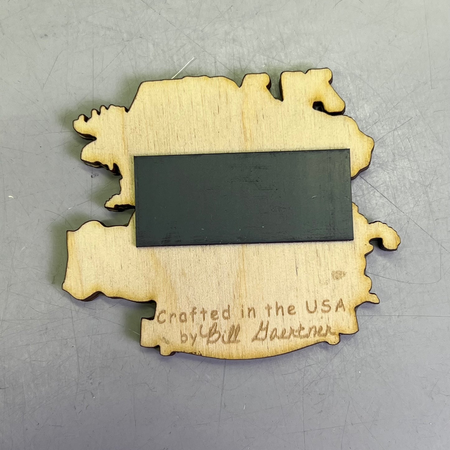 (2 PACK) The Last Frontier Laser Cut Wood Magnet Souvenir JUNEAU,AK Made In USA