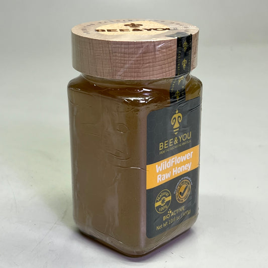 BEE & YOU (6 PACK) Wildflower Raw Honey 10.6 oz Brown BB 07/27
