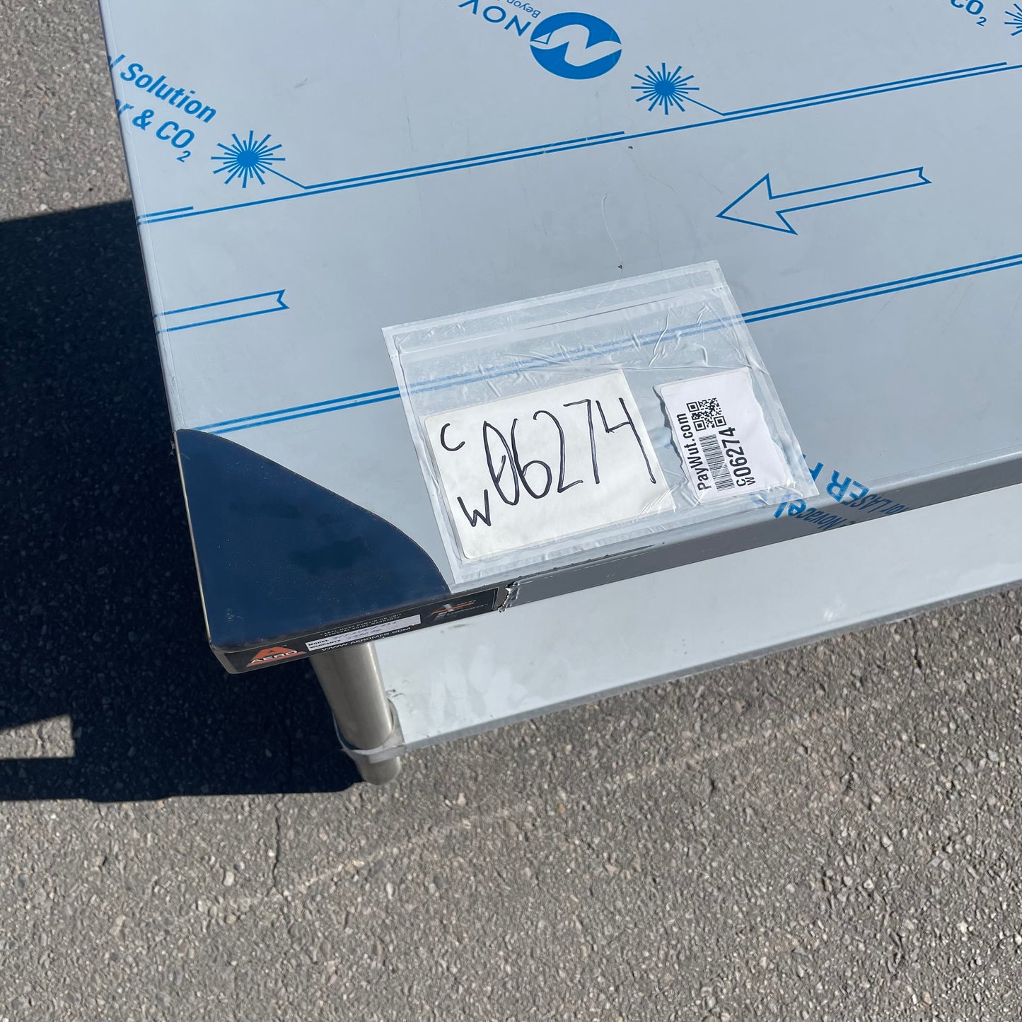 Z@ AERO Work Table 48”x24”x35” Stainless Steel 3TS2448ADJ (New)